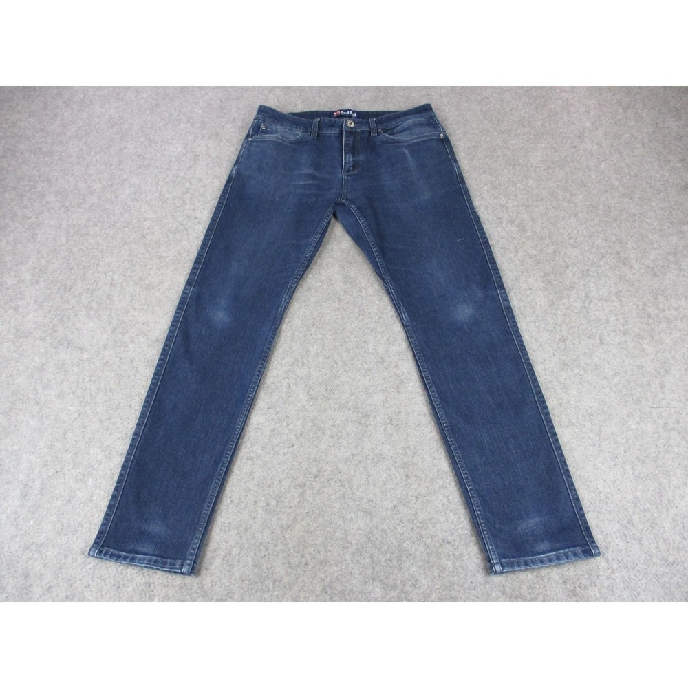 Red Bull Jeans Mens 33x32 Blue Slim Fit Straight Leg Stretch Denim Dark Wash